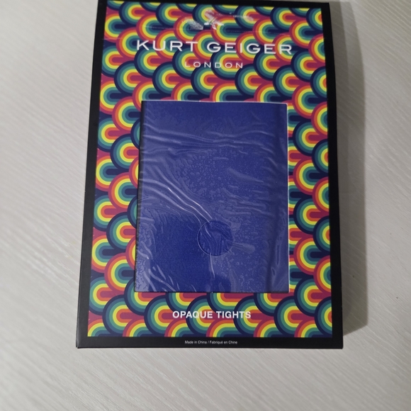 Kurt Geiger Blue Opaque Tights - Picture 1 of 6